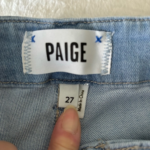 Paige Pleated Mayslie Double Button Jogger Jeans, size 27 - Picture 7 of 16